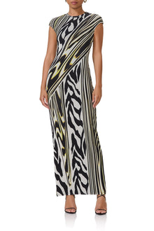 Cody Maxi Dress | Zebra Lime