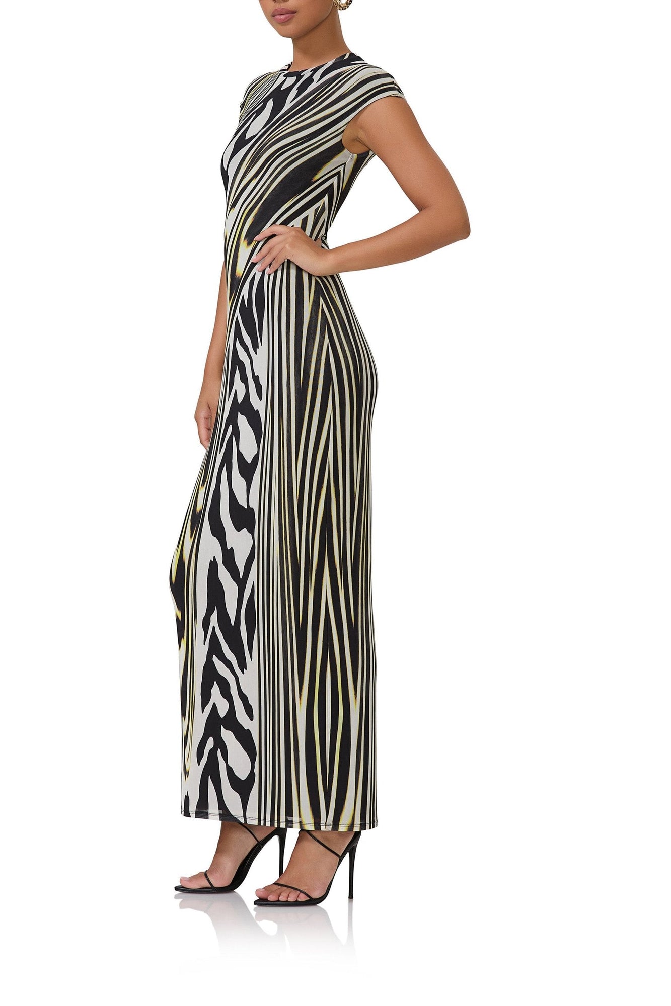 Cody Maxi Dress | Zebra Lime