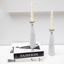 Coluna Candle Holders | Marble & Silver | Set of 2