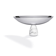 Coluna Fruit Bowl | Silver-Plated Stainless Steel | Italian Carrara Marble