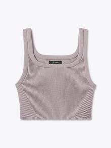 Womens | Coreflex Form-Fitting Cropped Tank | Concrete
