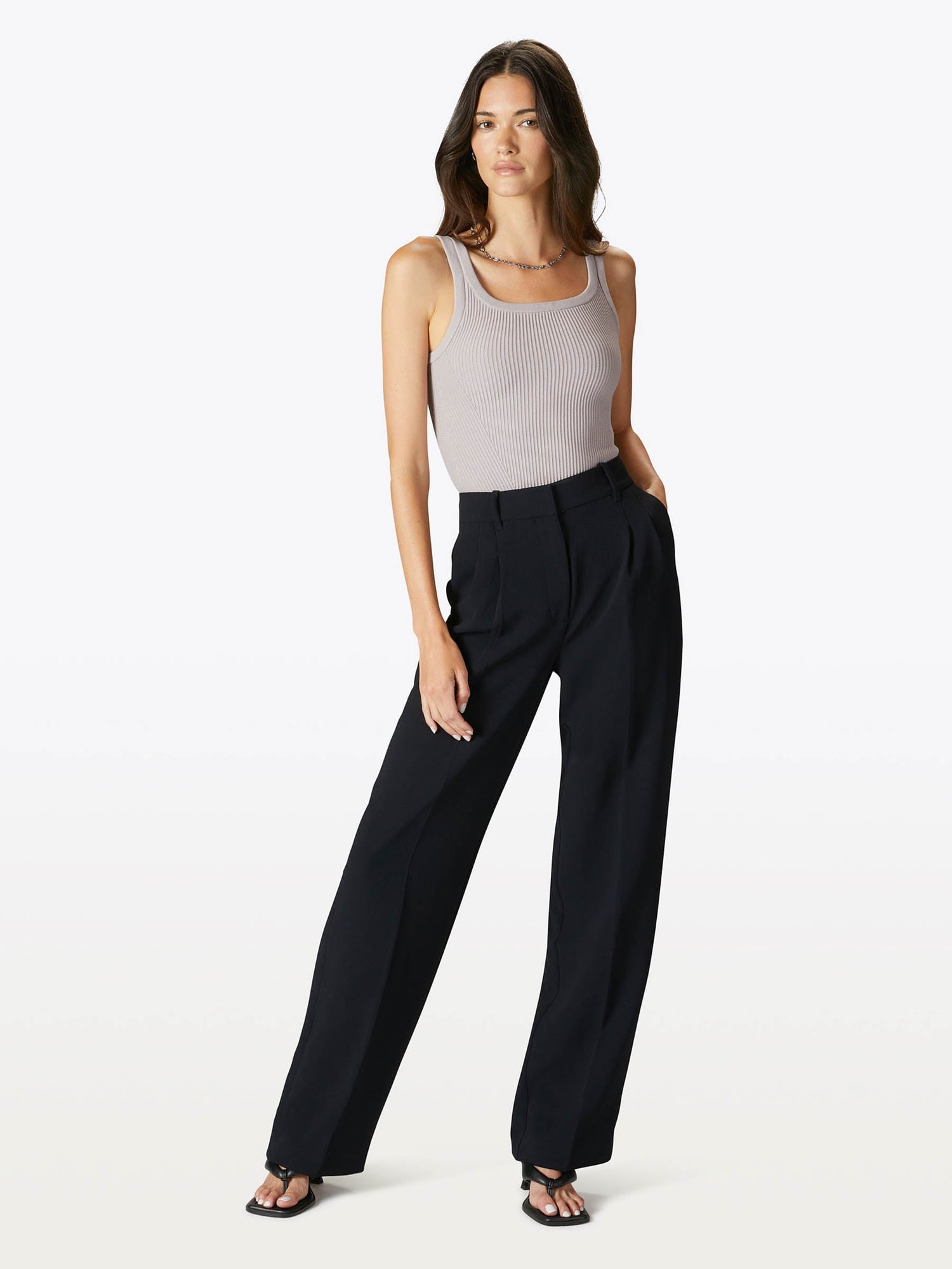 Womens | Coreflex Form-Fitting Tank | Concrete