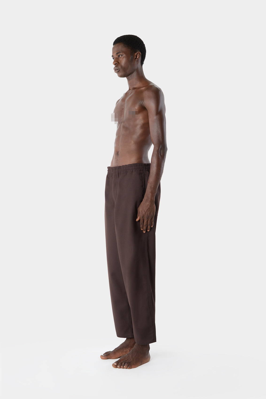 Elastic Pants | Men | Brown