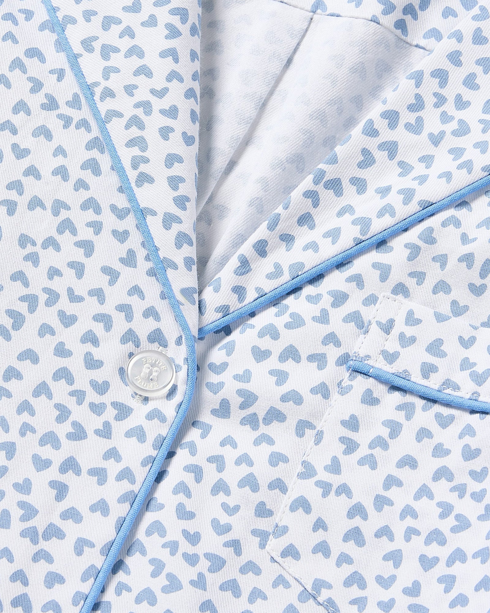 Kid's Twill Short Set in Bluehearts in Bluehearts#Color_Bluehearts