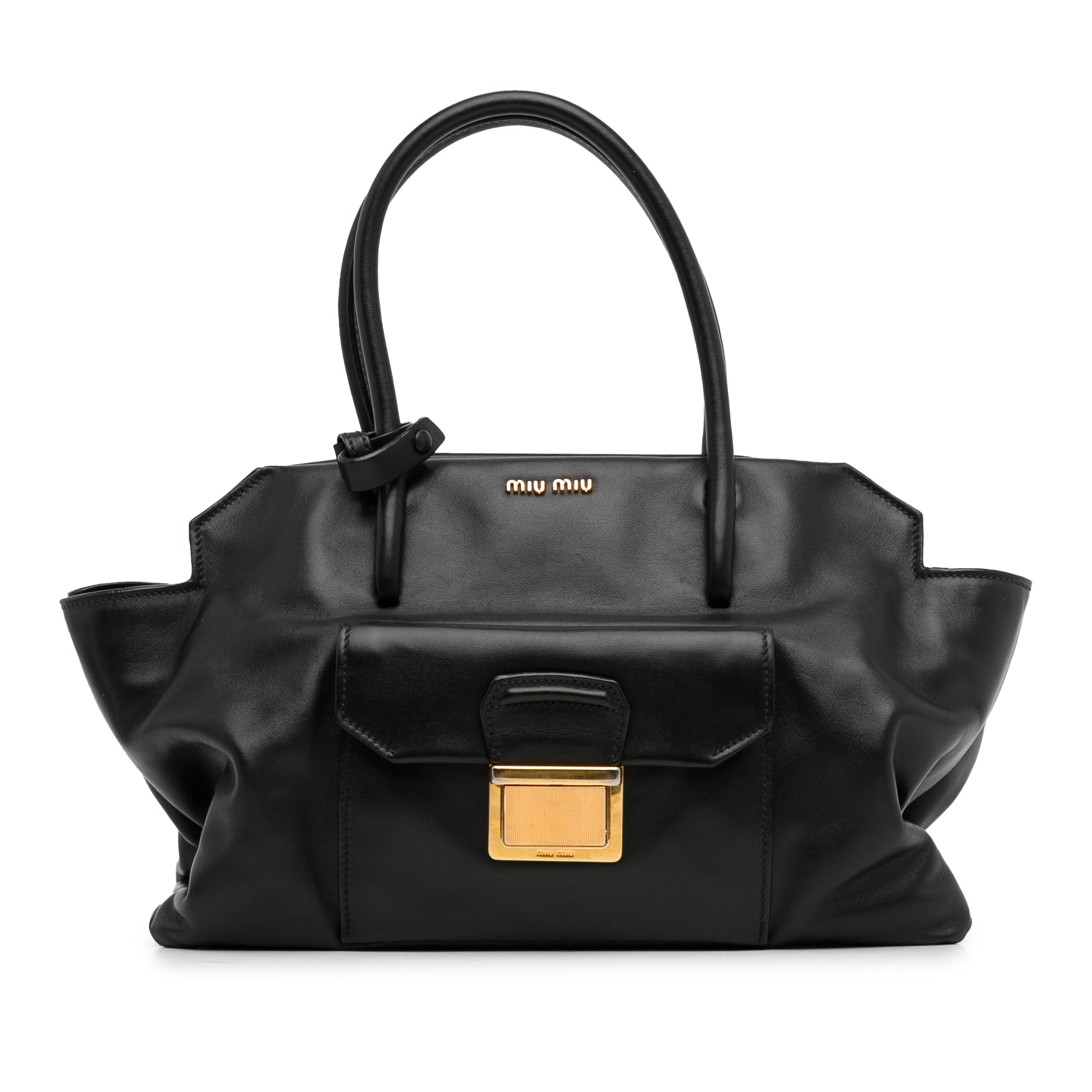 Miu Miu Pre-Owned Vitello Soft Tote | Women | Black