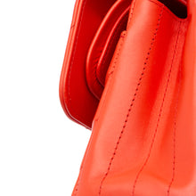 Chanel | Pre-Owned Small Classic Chevron Lambskin Double Flap | Orange/Dark Orange