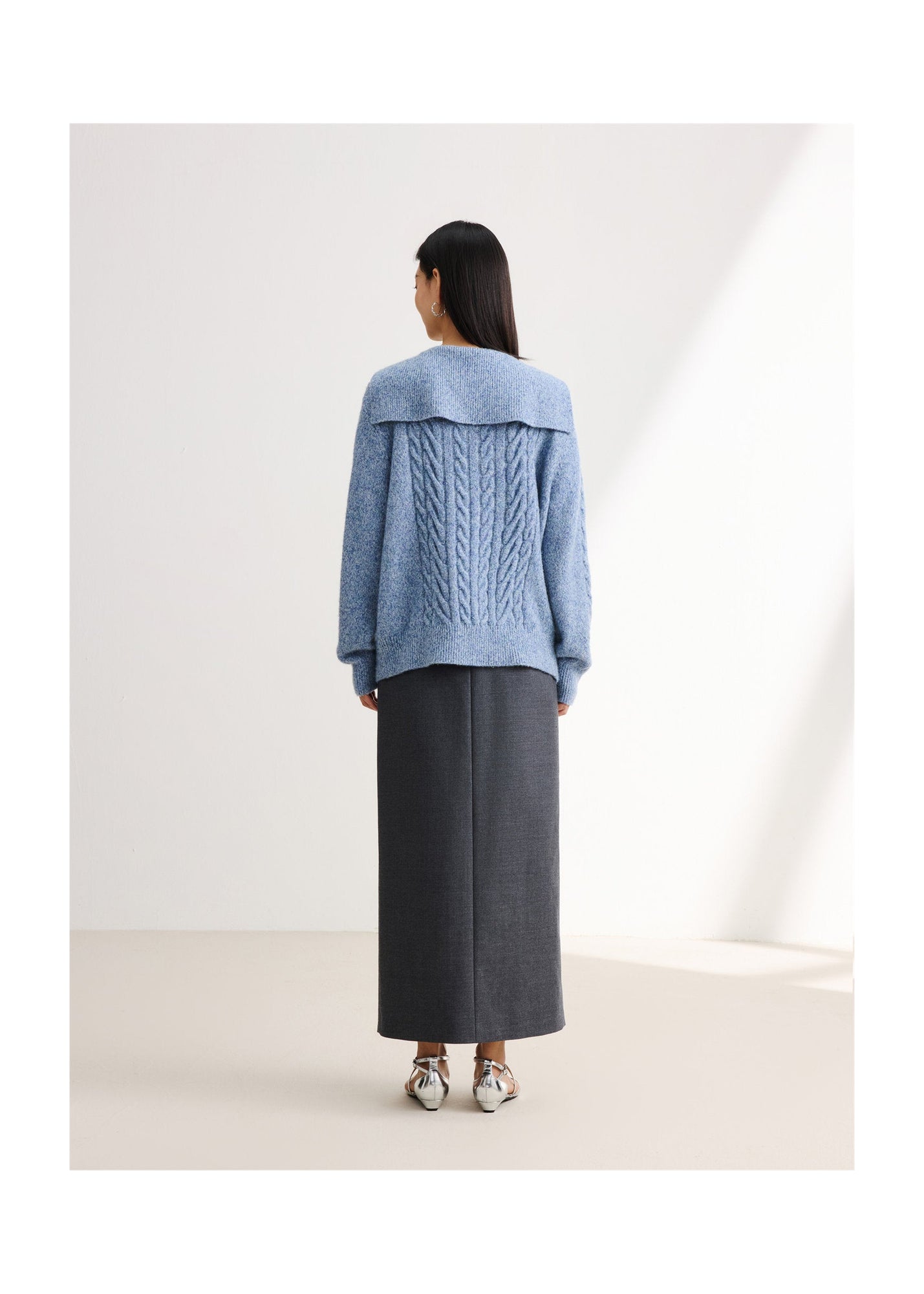 Cable Knit Pullover | Blue