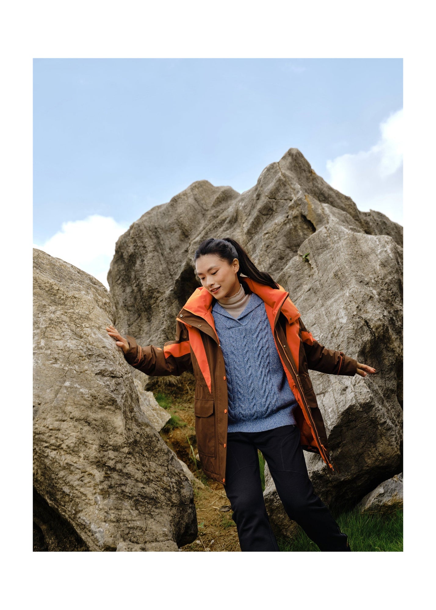 Cable Knit Pullover | Blue