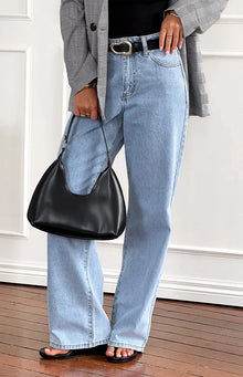Calliope Mid Rise Slouchy Jeans | Light Wash
