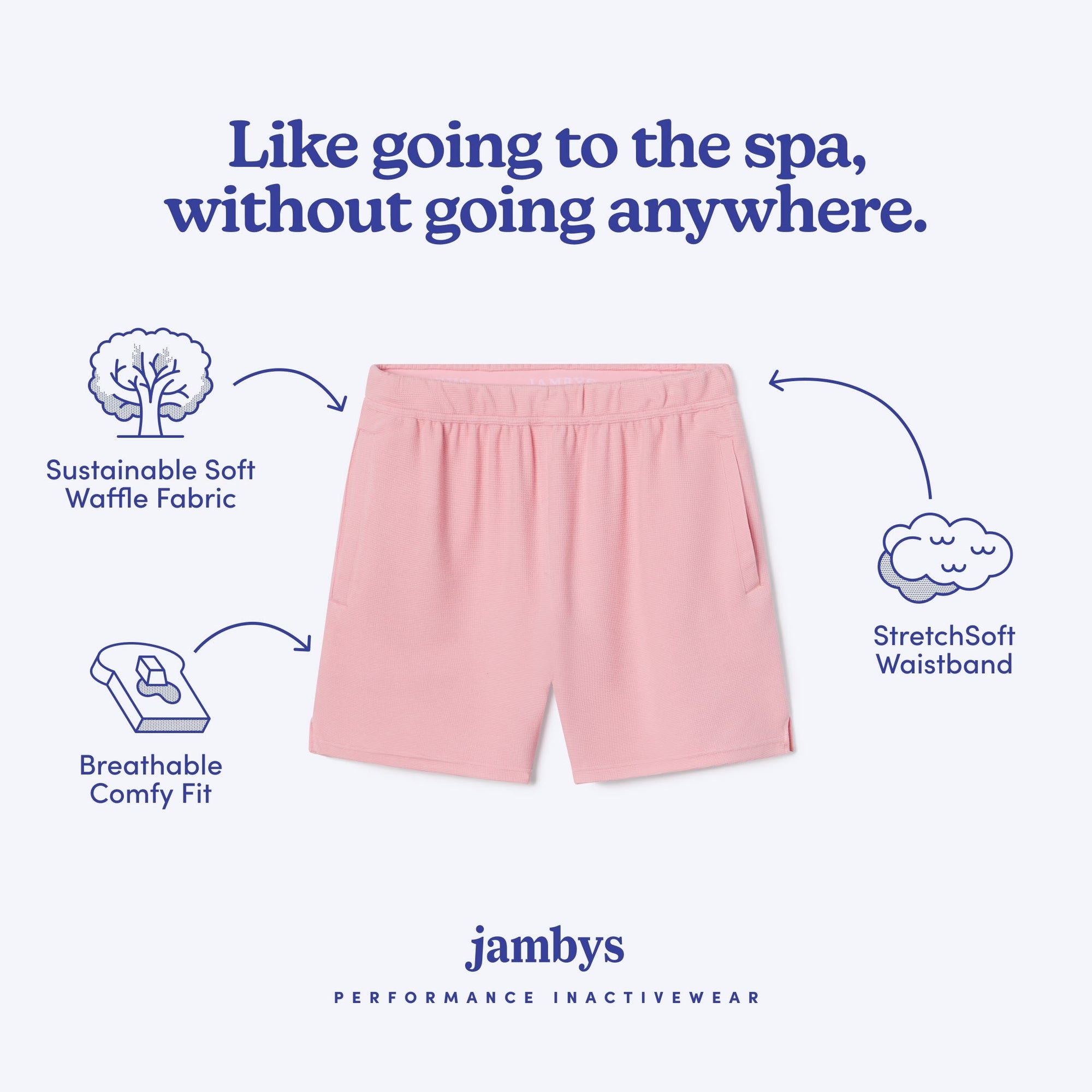 Modal Waffle Spa Short | Flamingo