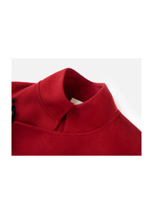 Cashmere-Wool Double-Faced Coat | Red