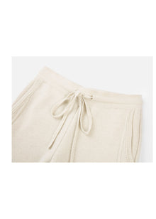 Cashmere Wide-Leg Pant | Beige