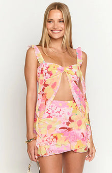 Caspian Girl Print Top | Strawberry