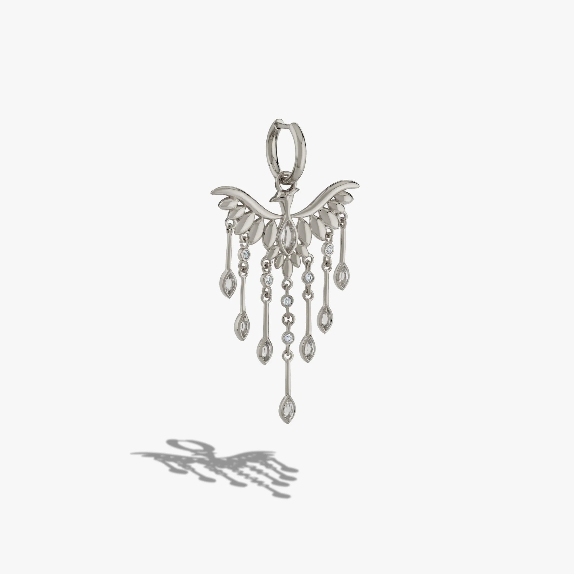 Awe Inspired Earrings 925 Sterling Silver / Single Right [WIP] Chandelier Phoenix Drop Earrings