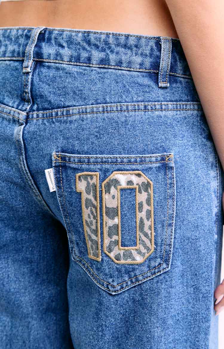 Charli Low Waist Baggy Leg Jeans | Mid Wash