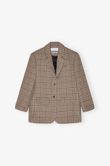 Check Boxy Blazer | Tiger's Eye