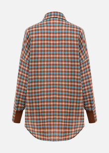 Checked Shirt | Turquoise/Brown