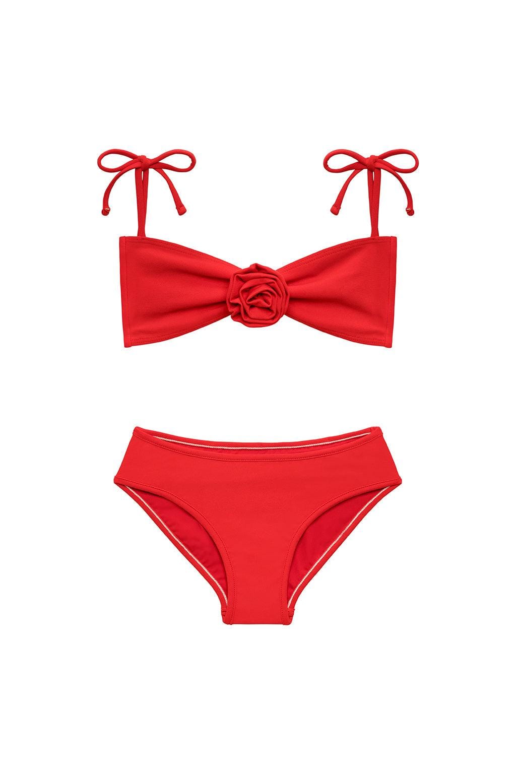 Kids | Tori Rosa Bandeau X Lulu Bikini Set | Cherry