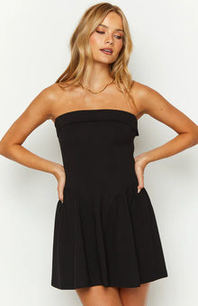Chevy Strapless Mini Dress | Black