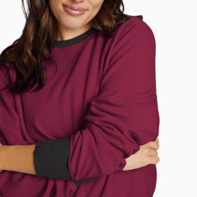 Chilluxe Brushed Fleece Crew | Burgundy