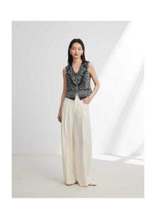 Chinese-style Embroidered Vest | Black