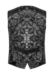 Chinese-style Embroidered Vest | Black