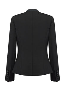 Chinese Stand-Collar Placket Jacket | Black