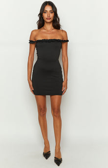 Chloanna Ruffle Mini Dress | Black