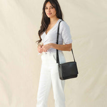 Unisex | Leather Crossbody Bag | Black