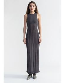 Clara | Knitted Maxi Dress | Storm