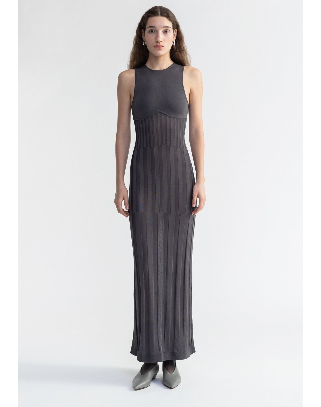 Clara | Knitted Maxi Dress | Storm