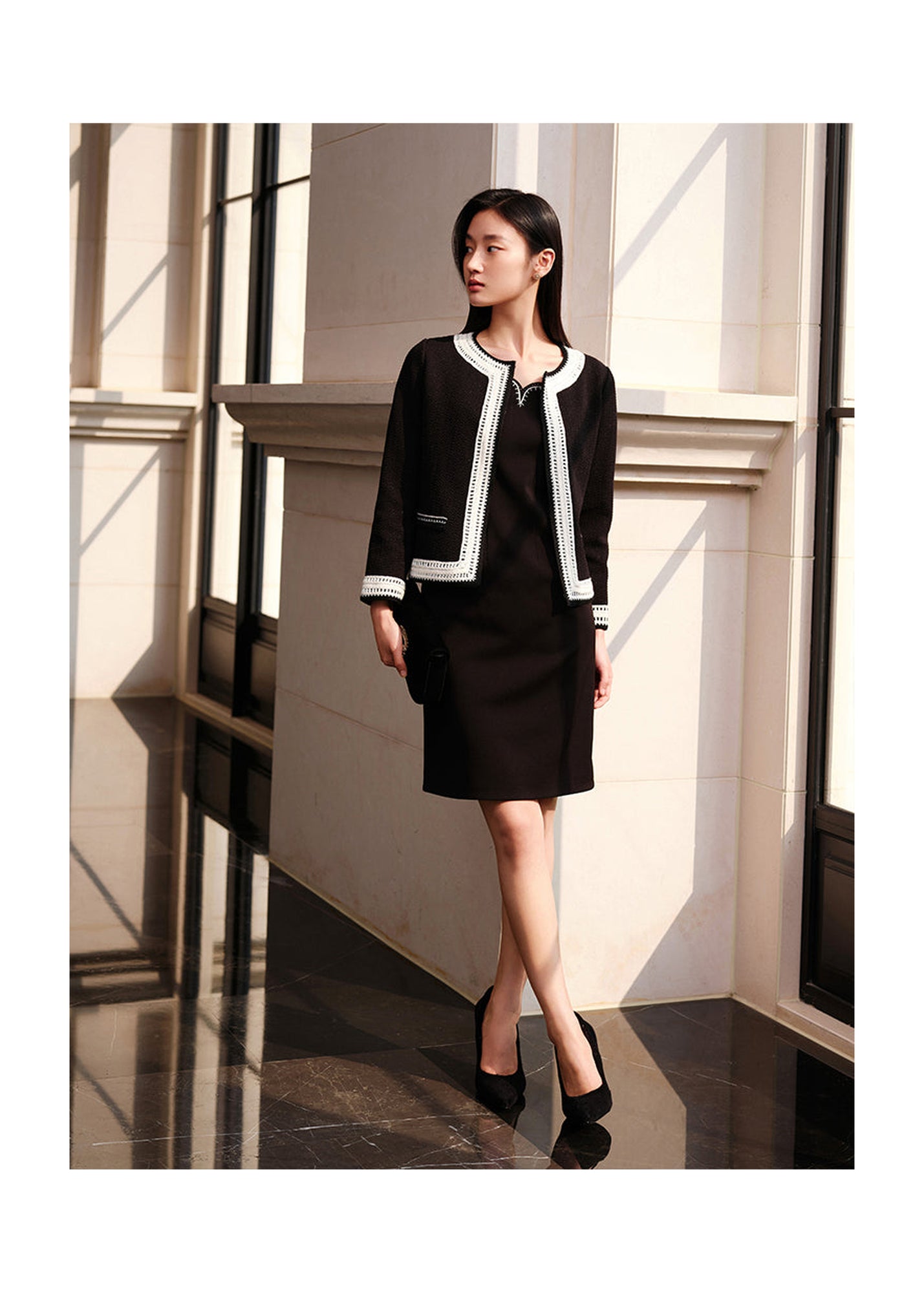 Classic Knitted Cardigan | Black