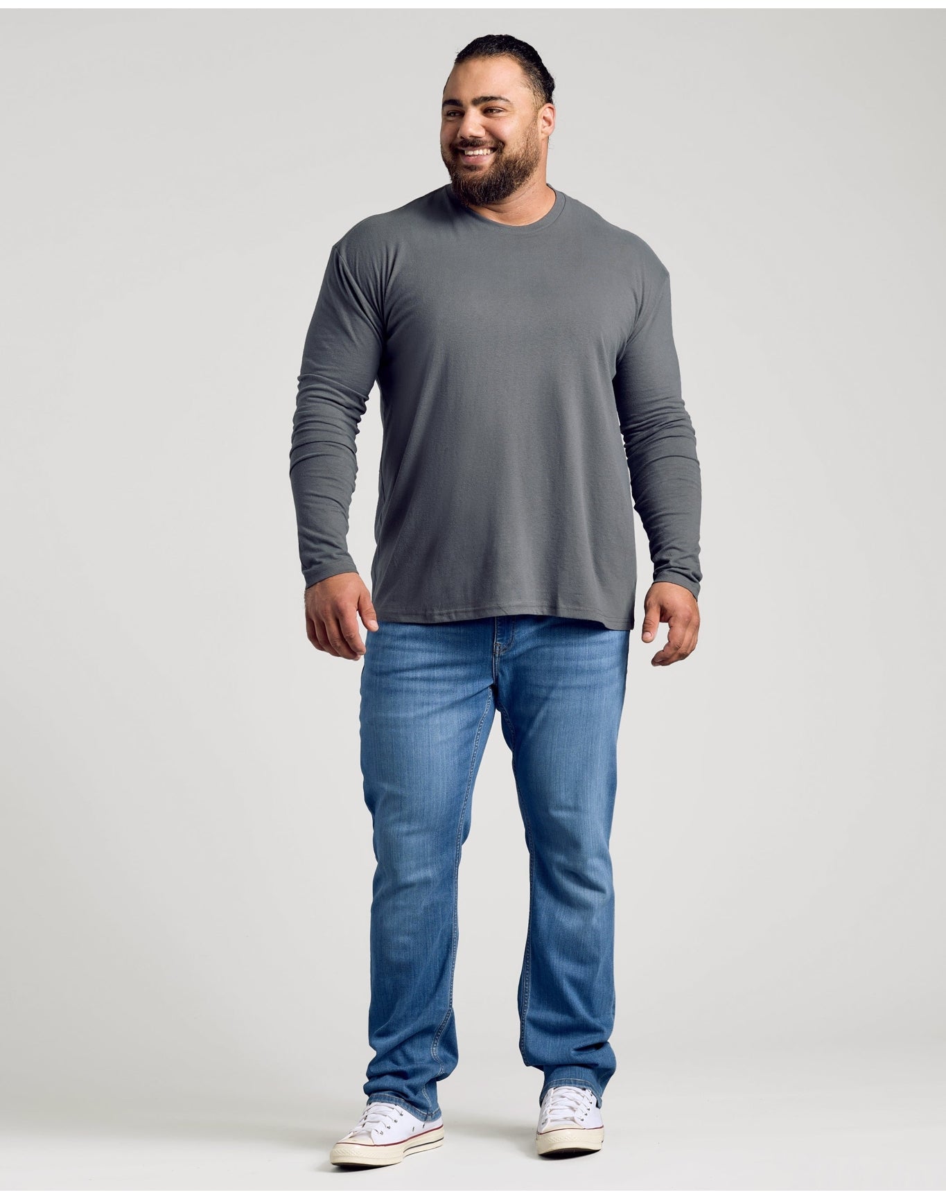 Classic Long Sleeve Crew Neck | Carbon