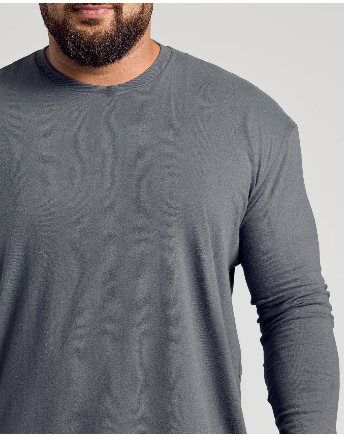 Classic Long Sleeve Crew Neck | Carbon