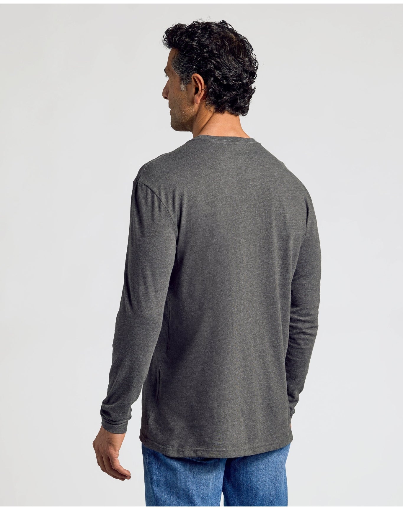 Classic Long Sleeve Crew Neck | Charcoal Heather Gray