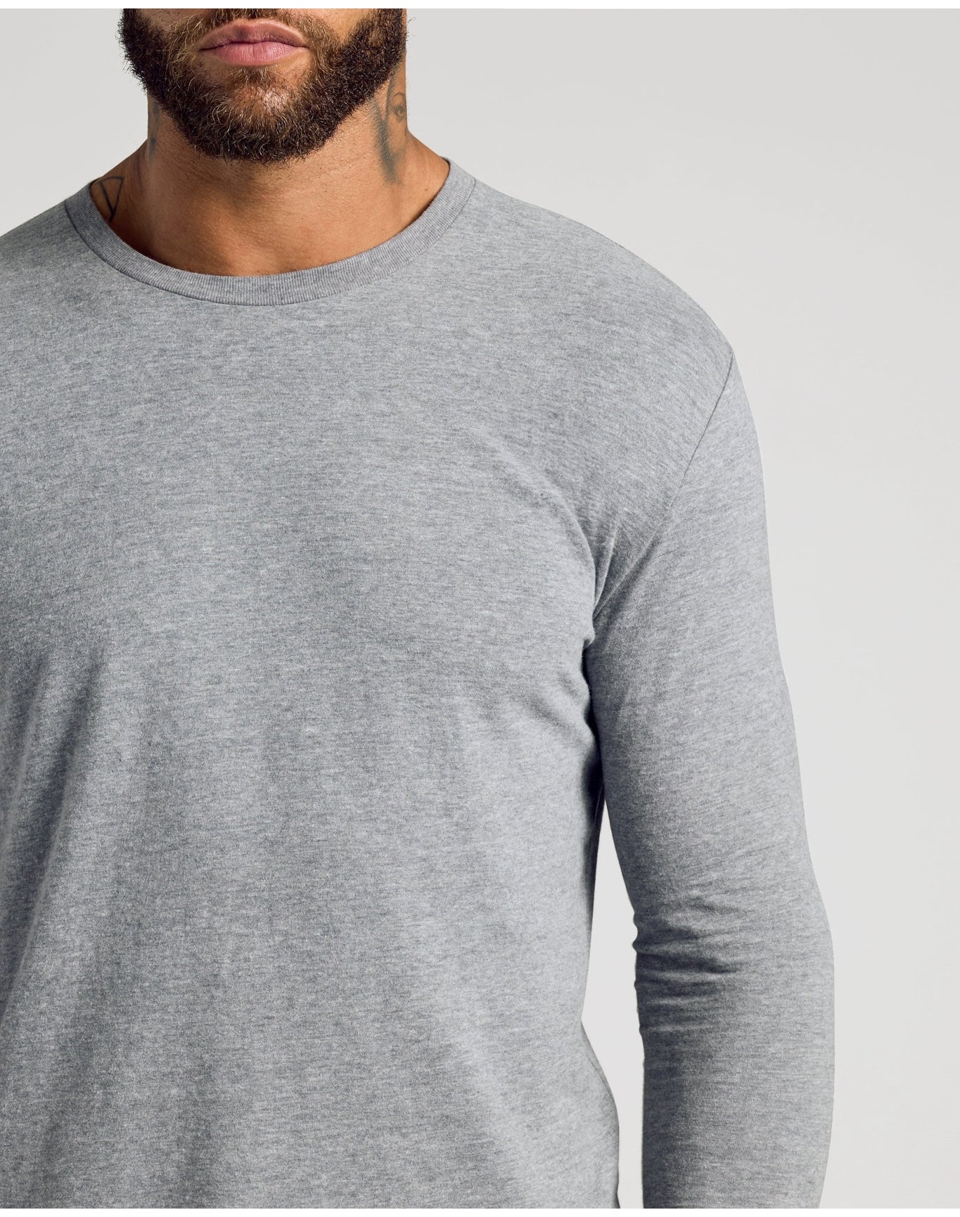 Classic Long Sleeve Crew Neck | Heather Gray