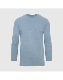 Classic Long Sleeve Crew Neck | Heather Indigo
