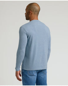 Classic Long Sleeve Crew Neck | Heather Indigo