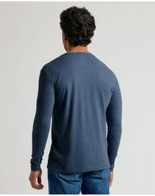 Classic Long Sleeve Crew Neck | Heather Navy