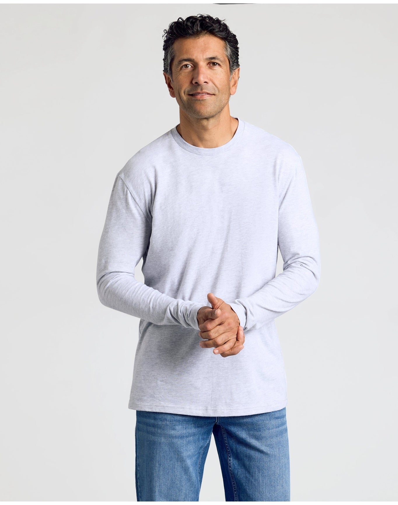 Classic Long Sleeve Crew Neck | Light Heather Gray