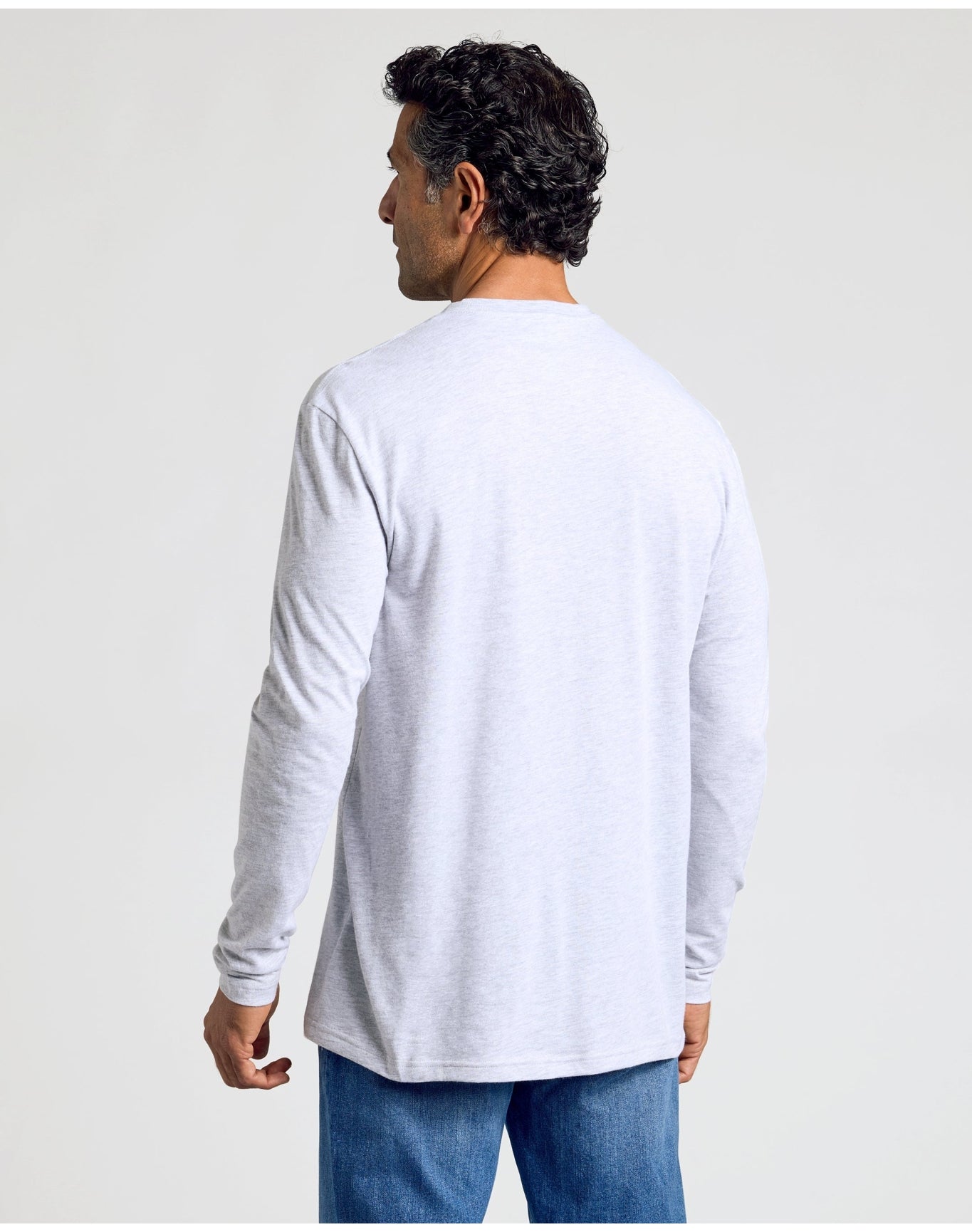 Classic Long Sleeve Crew Neck | Light Heather Gray