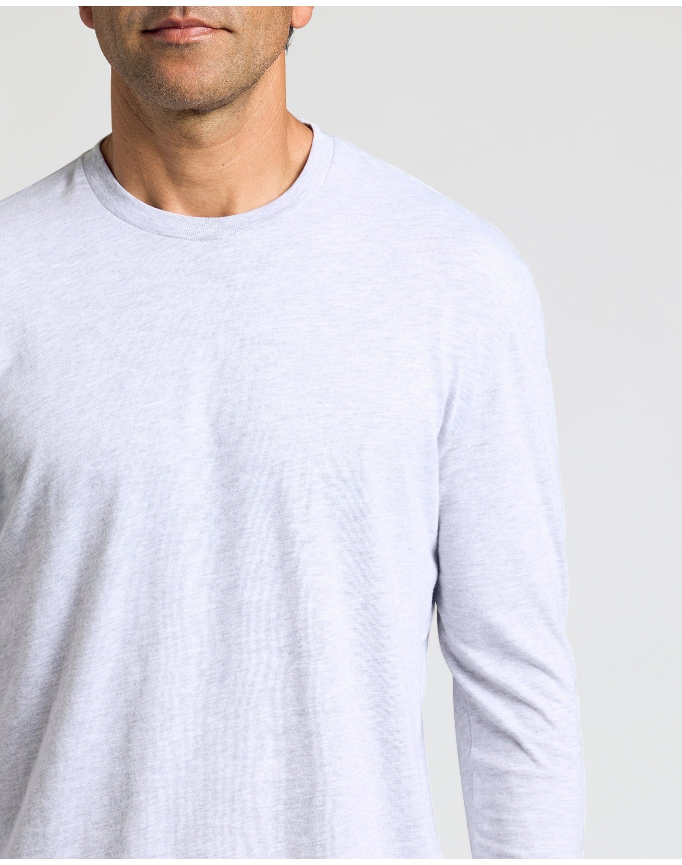 Classic Long Sleeve Crew Neck | Light Heather Gray