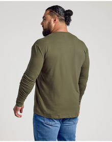 Classic Long Sleeve Crew Neck | Military Green