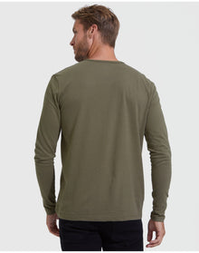 Classic Long Sleeve Henley | Military Green