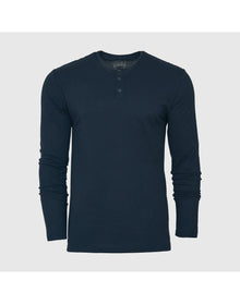 Classic Long Sleeve Henley | Navy