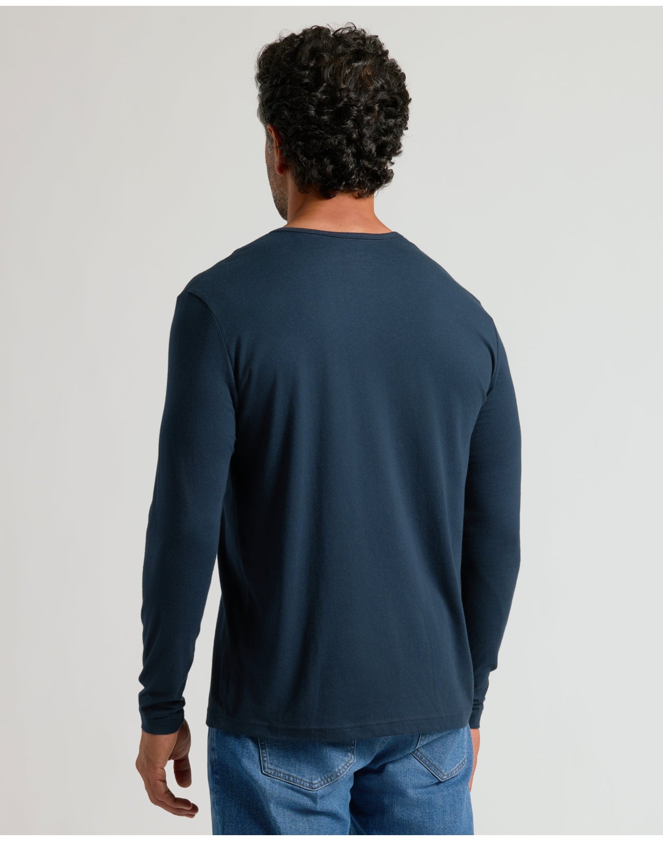 Classic Long Sleeve Henley | Navy