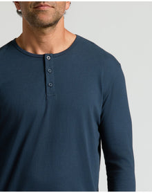 Classic Long Sleeve Henley | Navy