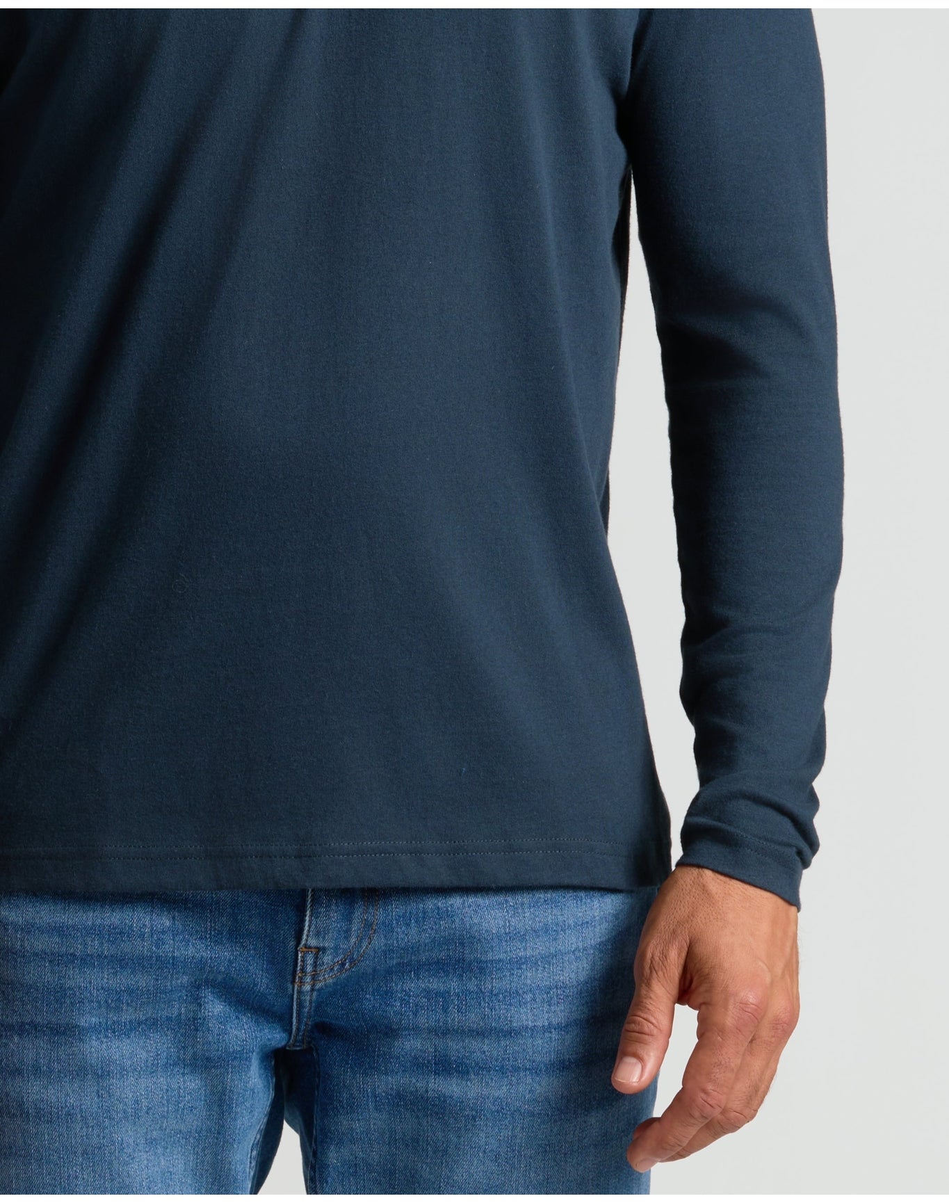 Classic Long Sleeve Henley | Navy