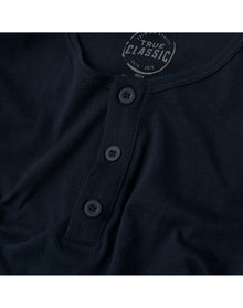 Classic Long Sleeve Henley | Navy