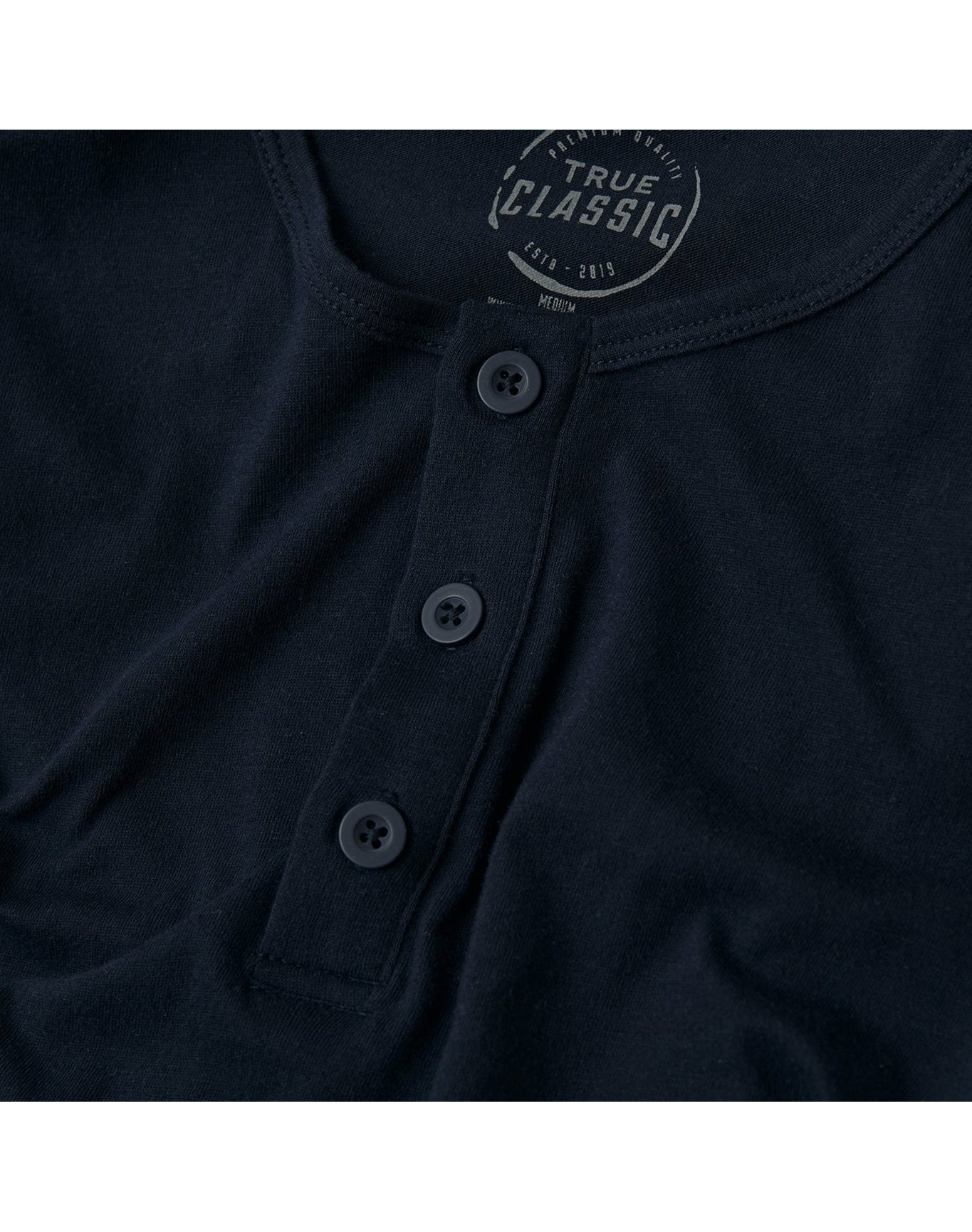 Classic Long Sleeve Henley | Navy